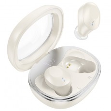 Wireless Hands Free Hoco EQ3 Smart TWS V5.3 with Control Button Siri Compatible and 7h Talk Time Milky White