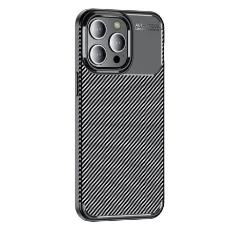 Case Ancus AutoFocus Carbon Fiber για Apple iPhone 15 Pro Black