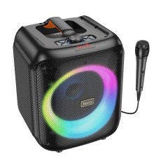 Wireless Speaker Hoco HA1 Graceful TWS BT V5.1 30W 3600mAh FM USB 3.5mm Micro SD with 1 wired microphone and RGB & Strobo Lights