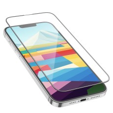 Tempered Glass Hoco G5 0.33mm Full Silk Screen HD 2.5D for Apple iPhone 15 Black 10 Pcs Set