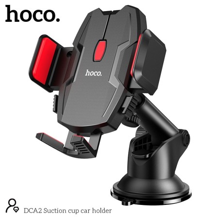 Car Mount Hoco DCA2 360° for Devices 4"-6.5" with Extension Arm Black