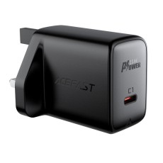 Travel Charger Acefast A4 Fast Charging USB-C PD20W Black with UK Plug