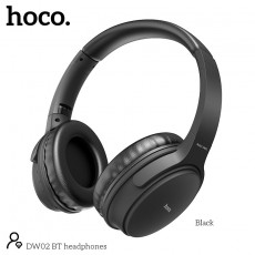 Wireless Stereo Headphone Hoco DW02 BT5.3 with Mic 3.5 Jack Micro SD 400mAh Foldable Black