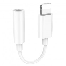 Adapter Hoco LS34 Lightning to 3.5 White Original IC Compatible with all Lightning Devices