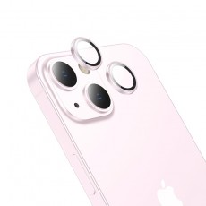 Camera Frame Film Hoco 3D Metal V12 Plus for Apple iPhone 15 / iPhone 15 Plus Light Pink