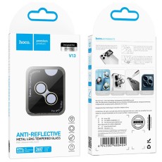 Camera Frame Film Hoco 3D Metal V13 for Apple iPhone 15 / iPhone 15 Plus Light Yellow