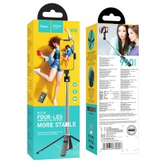 Four-Leg Holder and Selfie Stick Hoco K18 Wave for Devices 4.5"-7" 70mAh Height 97cm Black