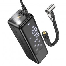 Smart Air Pump Hoco ZP5 May 3.5 bar Air Pressure with 4 Working Modes LED Display and Light 3m Cable Black