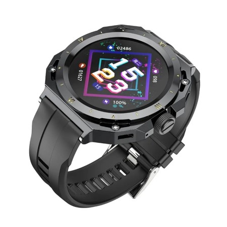 Smartwatch Hoco Y14 IP67 IPS Screen 1.32" 200mAh V5.0 with Call Function and 2 Watchbands Black/White