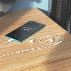 Hands Free Hoco M93 Earphones Stereo USB-C Compatible with All USB-C Devices White 1.2m