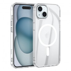 Case Hoco Magnetic Premium Series Airbag Anti-Drop 360° Protective for Apple iPhone 15 Pro Max Transparent