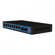 Ethernet Switch Ewind EW-S1910FG-DP 8xRJ45 10/100/1000Mbps + 2x1000Mbps  Giga PoE Switch with 2xGiga SFP IP30