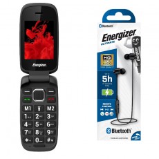 Energizer Classic E20+ 32MB/2GB Dual Sim 2G 2.4" + Bluetooth Earphones Energizer CIBT20BK2