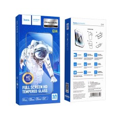 Tempered Glass Hoco Premium Series G14 0.33mm Full Screen Edges Protection HD 3D for Apple iPhone XS Max/11 Pro Max Set 10Pcs