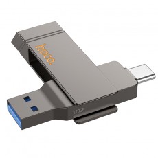 Flash Drive Hoco UD15 2 in 1 128GB USB-A 3.2 and USB-C Black