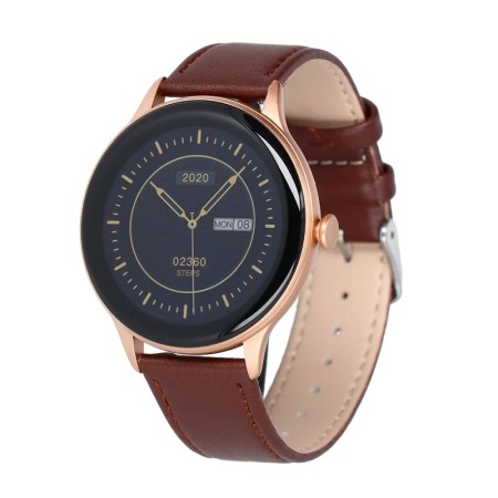 Smartwatch Maxcom FW48 Vanad Satin IP67 2000mAh 1.32” AMOLED Ecoleather Band Gold Satin