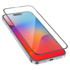 Tempered Glass Hoco Premium Series G16 Full Screen HD 5D Large Arc 0.4mm 9H for Apple iPhone 15 Pro 10pcs