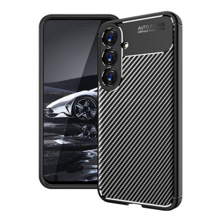 Case Ancus AutoFocus Carbon Fiber για Samsung SM-S921B Galaxy S24 5G Black