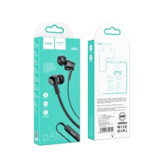 Hands Free Hoco M86 Oceanic Universal Earphones Deep Bass Stereo 3.5mm Black 1.2m