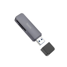 Memory Card Reader HB45 Spirit 2-in-1 USB 3.0 up to 5Gbps and 2TB for Mico SD and SD Metal Grey