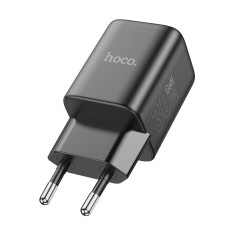 Travel Charger Hoco N43 Vista with USB PD30W GaN Tech Small Size Black