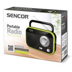 Portable Analog Radio AM/FM 1W RMS Sencor SRD 210 BGN Black/Green