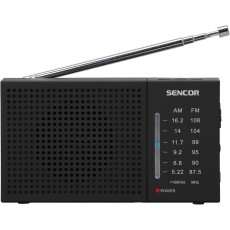 Portable Analog Radio AM/FM 3.5mm 2AA Sencor SRD 1800 Black