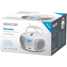 Sencor SPT 2700 WH Wireless Boombox with CD/MP3/USB/BT 5.0 3W