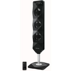 Pedestal Fan Sencor SFN 5040BL 90W Ultra-thin with 3 Fans and 3 Speeds 3 Operating Modes and Timer Black