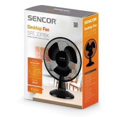 Table Fan Diameter 23cm Sencor SFE 2311BK Black