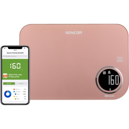 Kitchen Scale 5Kg Sencor SKS 7070GG LCD Screen and Bluetooth Connectivity to Mobile App Pink