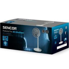 Pedestal Fan Sencor SFN 2540WH 26W UltraSilent 12 Speeds and 3 Operating Modes Remote Control and Timer White