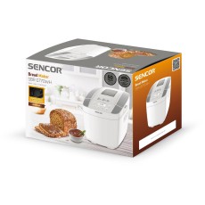 Bread maker with LCD screen and 2 kneading hooks Sencor SBR 0770WH White