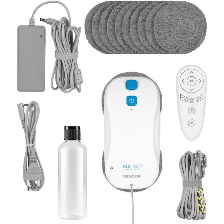 Rechargeable Robotic Window Cleaner Sencor SRW 6010WH with 60ml Intergrated Water Tank and 3 Windoe Cleaning Modes