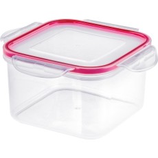Plastic Food Container with Clip Suitable for Microwave Oven 1lt Lamart LT6005 Transparent
