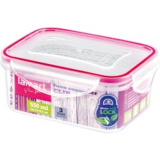 Plastic Food Container with Clip Suitable for Microwave Oven 550ml Lamart LT6007 Transparent