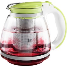 Teapot with Filter Glass 1.5lt 13cm Lamart LT7028 Transparent/Green