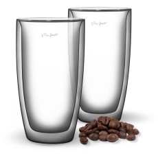 Double Walled Coffee Glasses Set of 2pcs 380ml VASO Lamart LT9011 Transparent