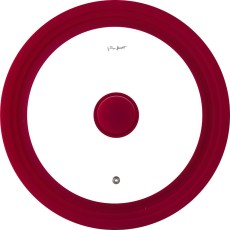 Lid for Pot Glass with Silicone 24-28cm COVER Lamart LT7082 Red