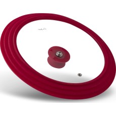 Lid for Pot Glass with Silicone 24-28cm COVER Lamart LT7082 Red