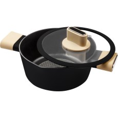 Pot POELE Non-stick Aluminum 20x9cm 2.4lt Lamart LT1218 Black/Beige