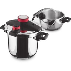 Speed ​​Kettle STEAM Set Quattro 4lt and 7lt Lamart LT1230 Silver/Red