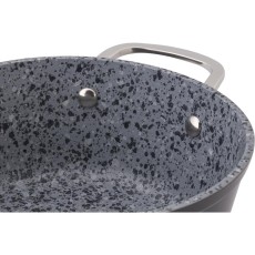 Pot GRANIT Non-stick Aluminum with Granite Coating 24cm Lamart LT1254 Black