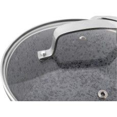 Pot GRANIT Non-stick Aluminum with Granite Coating 24cm Lamart LT1254 Black