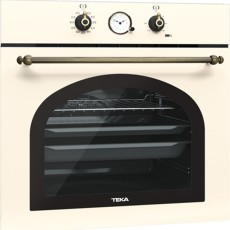 Built-in TEKA Oven Country Style with SurroundTemp and Hydroclean 70lt 60cm HRB 6300 Vanilla Brass