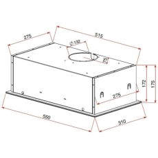 Built-in Hood TEKA 3 Speeds Dual Suction Turbine 329m3/h 55cm GFG 2 WH White