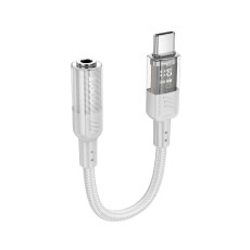 External Sound Card Hoco LS37 USB-C to 3.5mm for Mic and Audio Gray