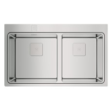 Inox sink TEKA ¨Inset installation 2 Troughs 86x52cm ZENIT RS15 2B Auto Pro Maestro