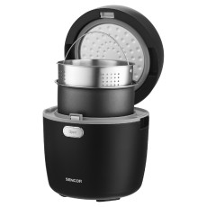 Rice Steamer Sencor SRM 0671BK  0.6lt 500W with Non-stick Surface Low Carb and Low Sugar Function Black