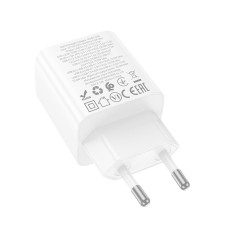 Travel Charger Hoco N56 Fundador Quad Port Charging 2x USB-C 30W + 2x USB-A 30W White